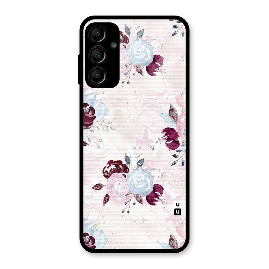 Artsy Florasy Glass Back Case for Galaxy A14 5G