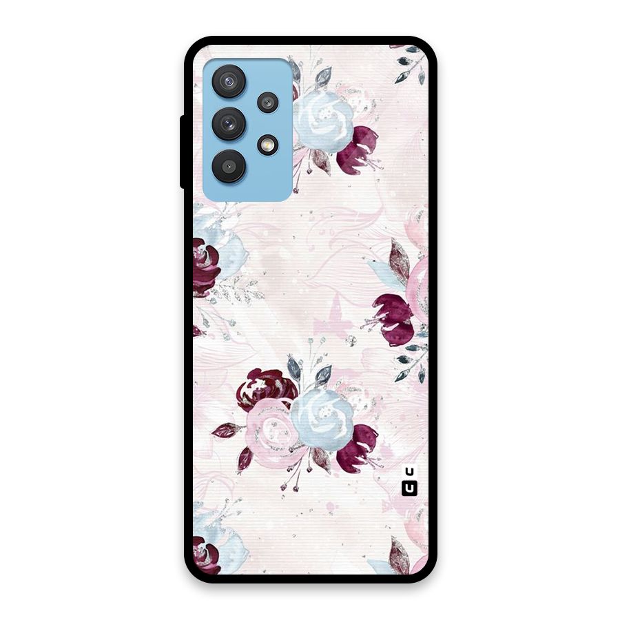 Artsy Florasy Glass Back Case for Galaxy M32 5G