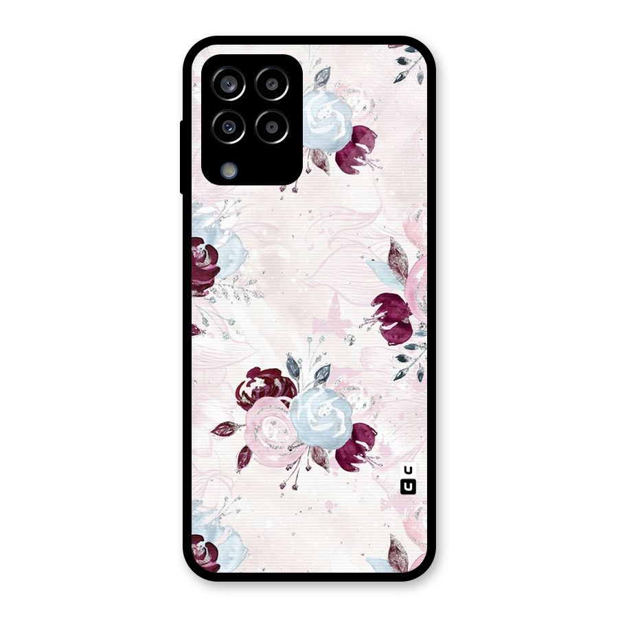 Artsy Florasy Glass Back Case for Galaxy M33