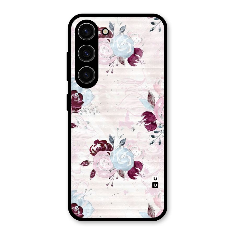Artsy Florasy Glass Back Case for Galaxy S23