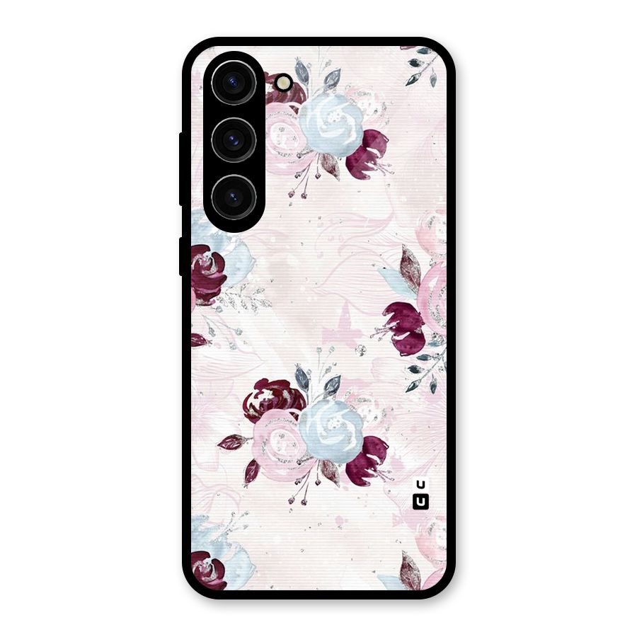 Artsy Florasy Glass Back Case for Galaxy S23 Plus
