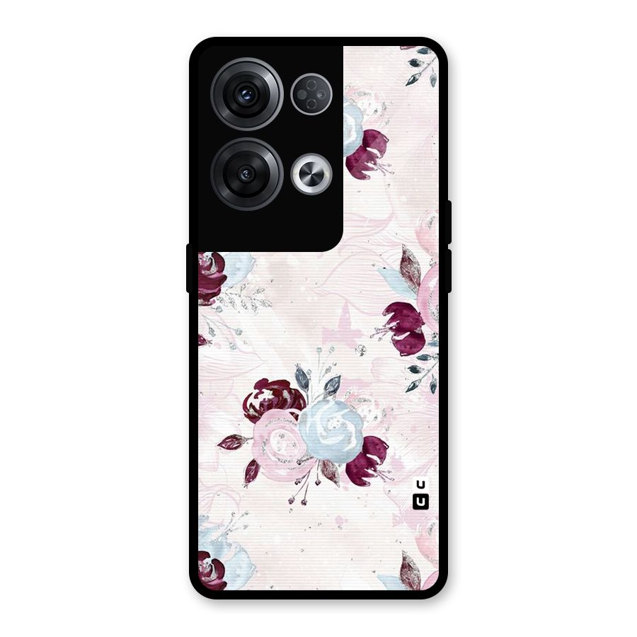 Artsy Florasy Glass Back Case for Oppo Reno8 Pro 5G