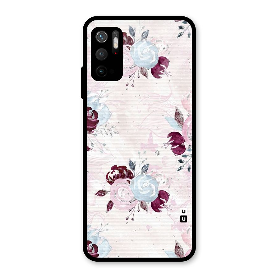 Artsy Florasy Glass Back Case for Poco M3 Pro 5G