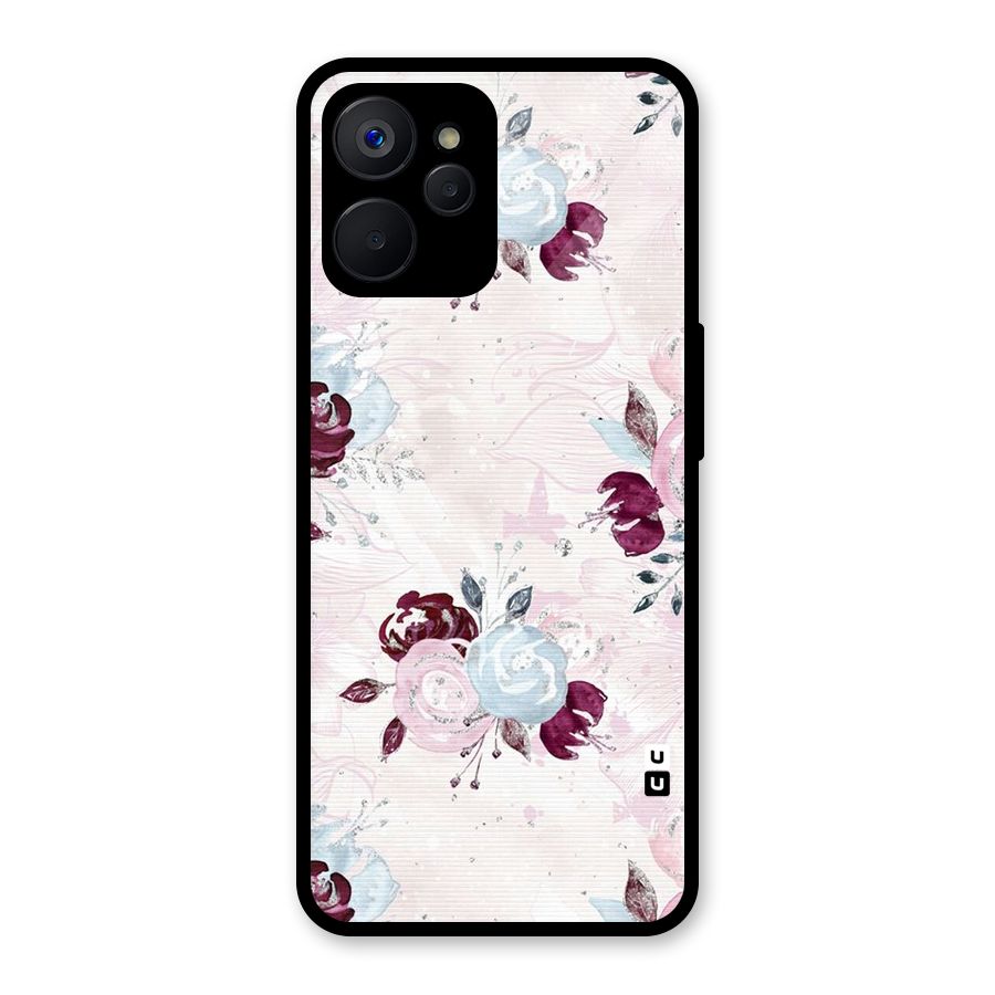 Artsy Florasy Glass Back Case for Realme 9i 5G