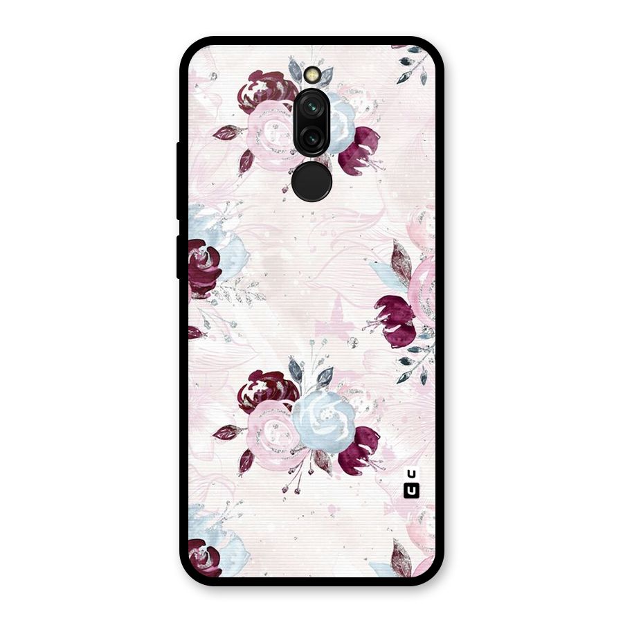 Artsy Florasy Glass Back Case for Redmi 8