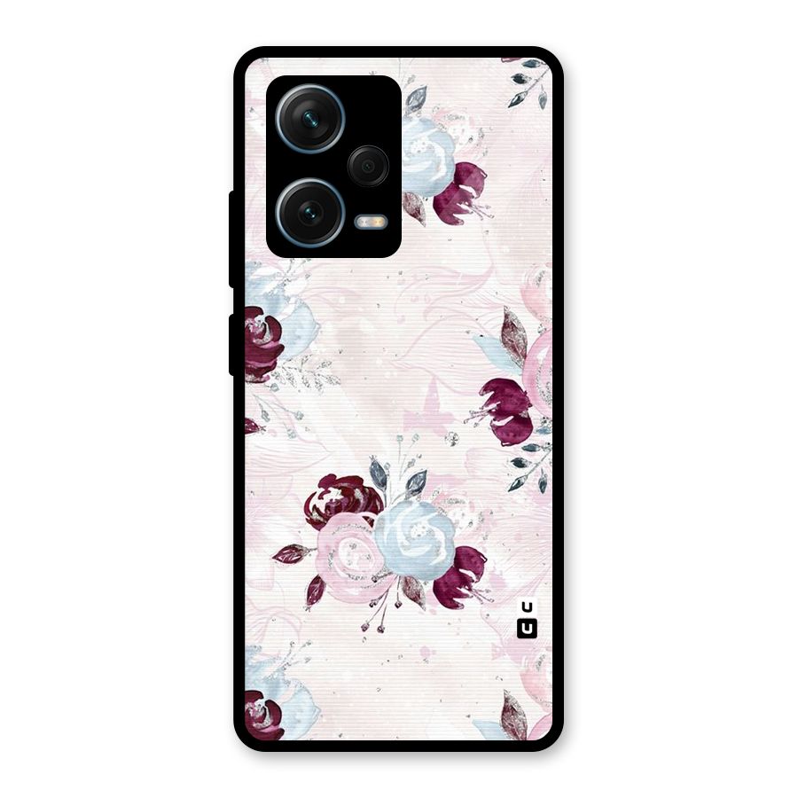 Artsy Florasy Glass Back Case for Redmi Note 12 Pro Plus 5G
