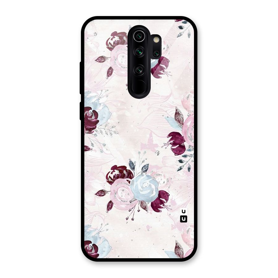 Artsy Florasy Glass Back Case for Redmi Note 8 Pro