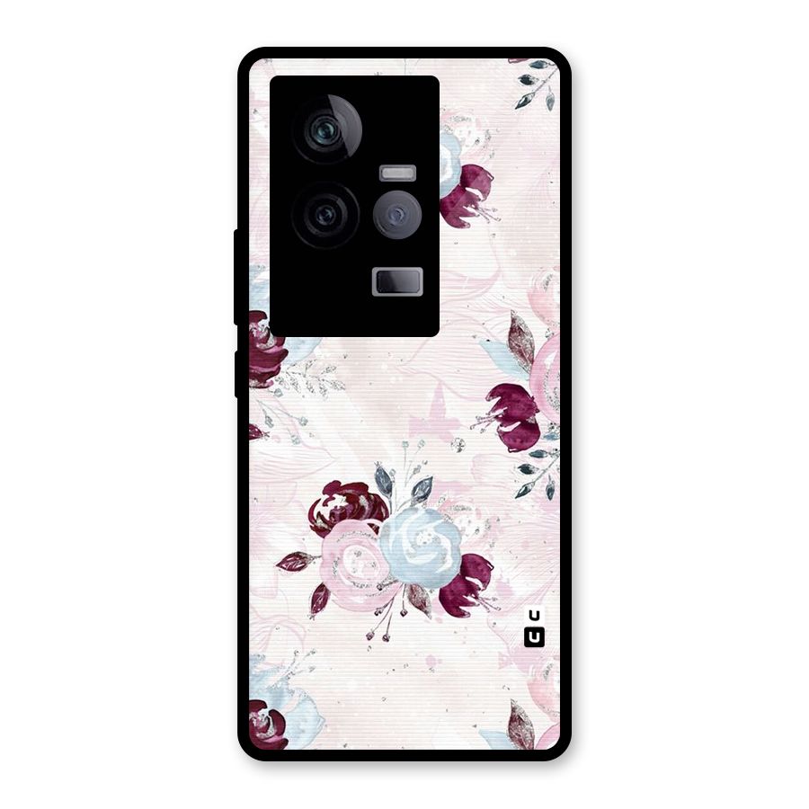 Artsy Florasy Glass Back Case for Vivo iQOO 11 5G