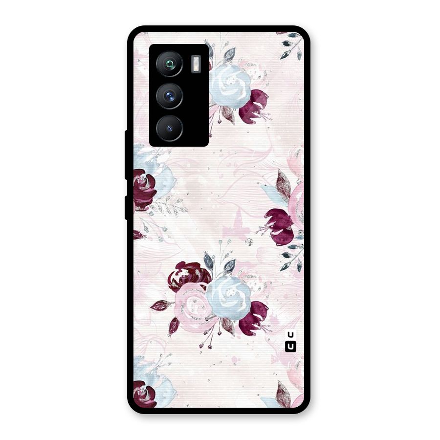 Artsy Florasy Glass Back Case for Vivo iQOO 9 SE