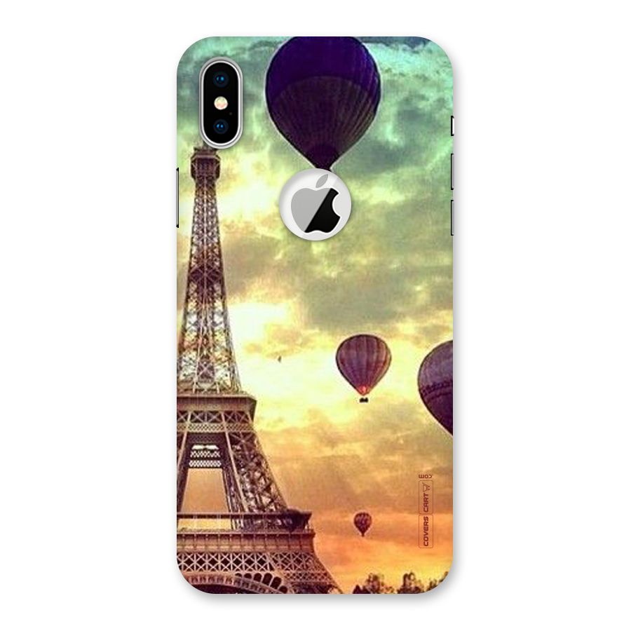 Artsy Hot Balloon And Tower Back Case for iPhone XS Logo Cut