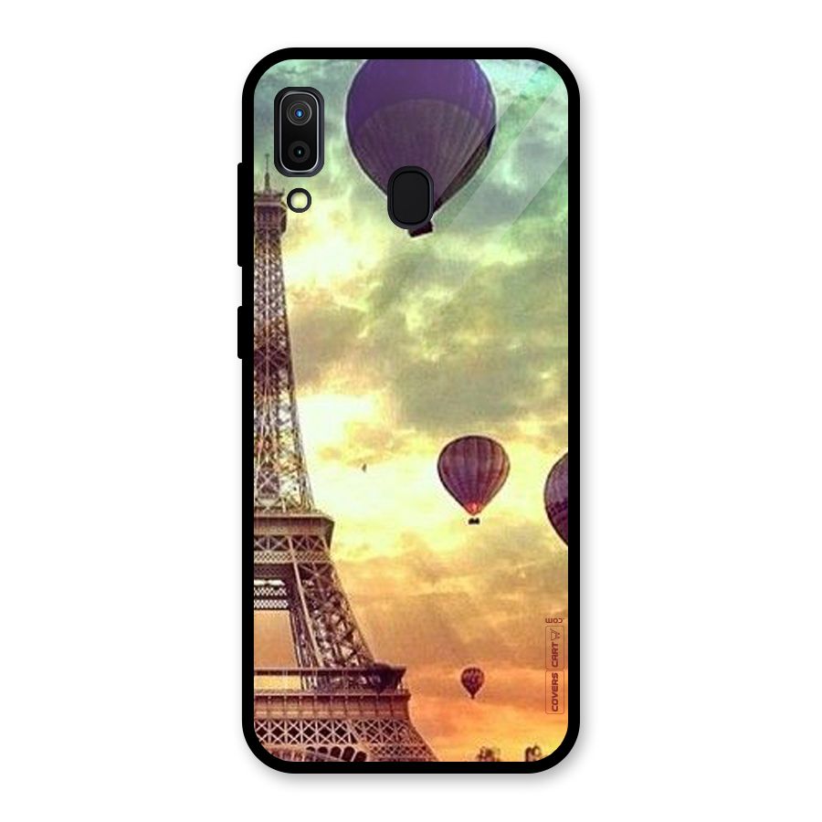 Artsy Hot Balloon And Tower Glass Back Case for Galaxy A30