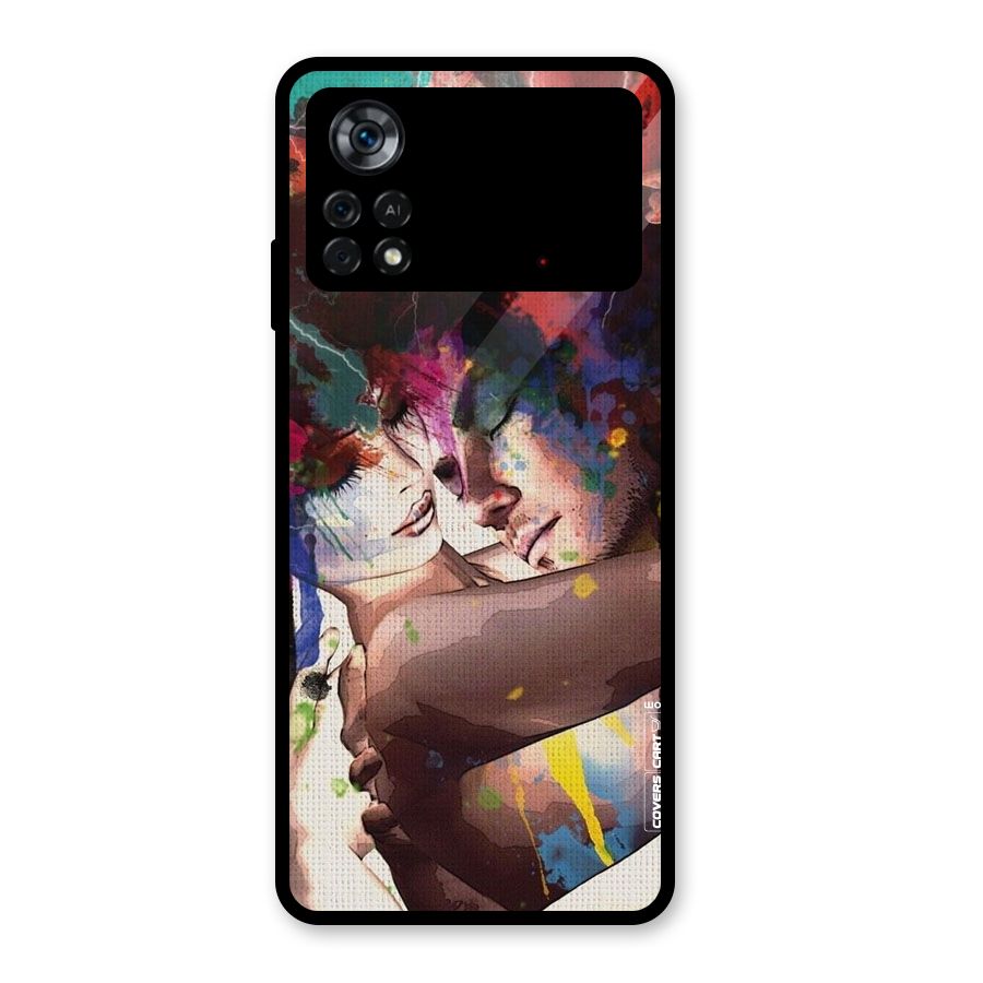 Artsy Romance Glass Back Case for Poco X4 Pro 5G