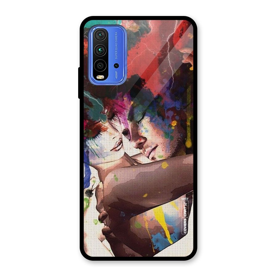 Artsy Romance Glass Back Case for Redmi 9 Power