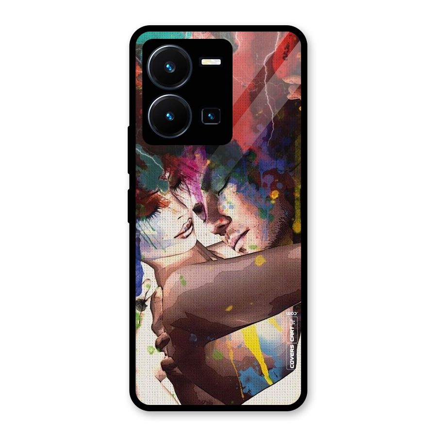 Artsy Romance Glass Back Case for Vivo Y35