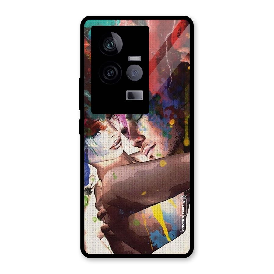 Artsy Romance Glass Back Case for Vivo iQOO 11 5G