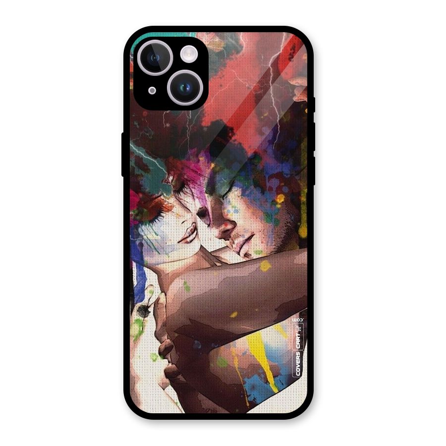 Artsy Romance Glass Back Case for iPhone 14 Plus