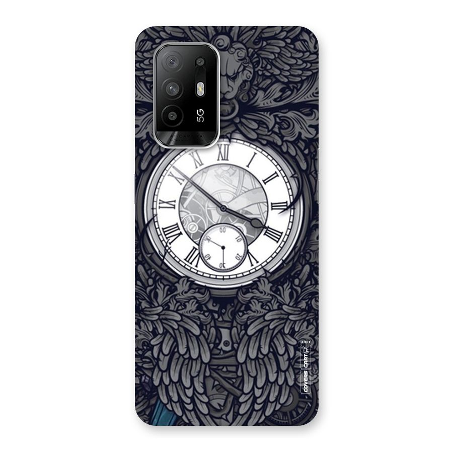 Artsy Wall Clock Back Case for Oppo F19 Pro Plus 5G