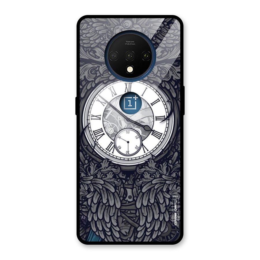 Artsy Wall Clock Glass Back Case for OnePlus 7T