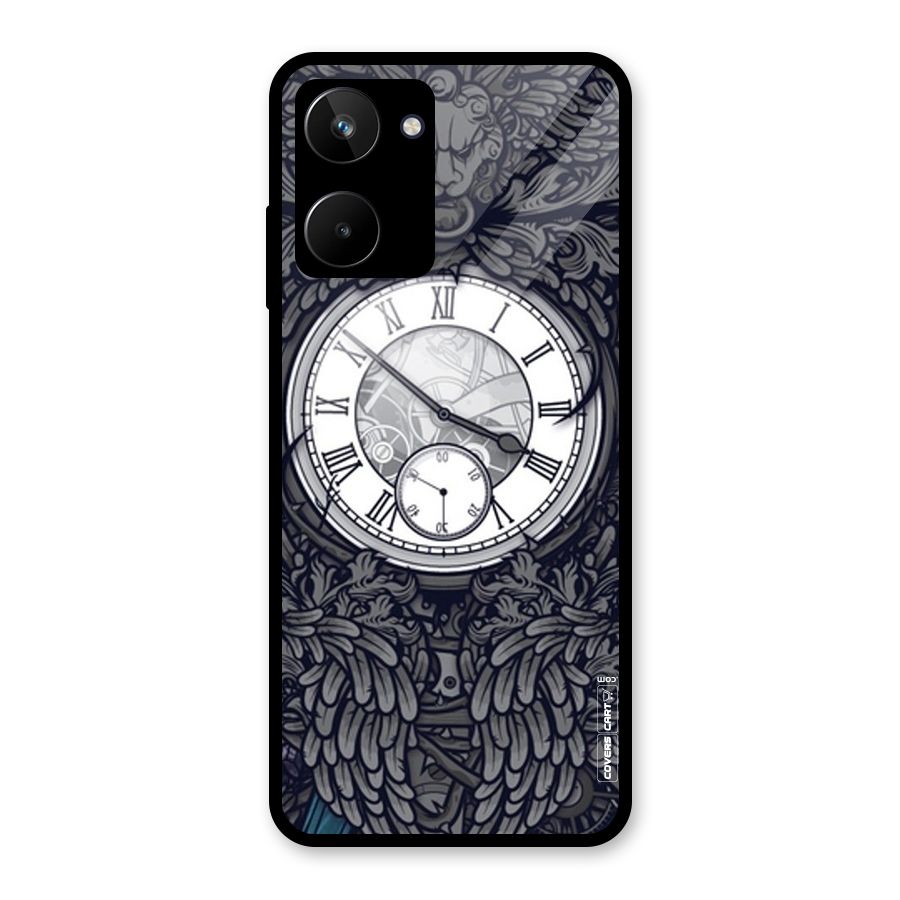 Artsy Wall Clock Glass Back Case for Realme 10