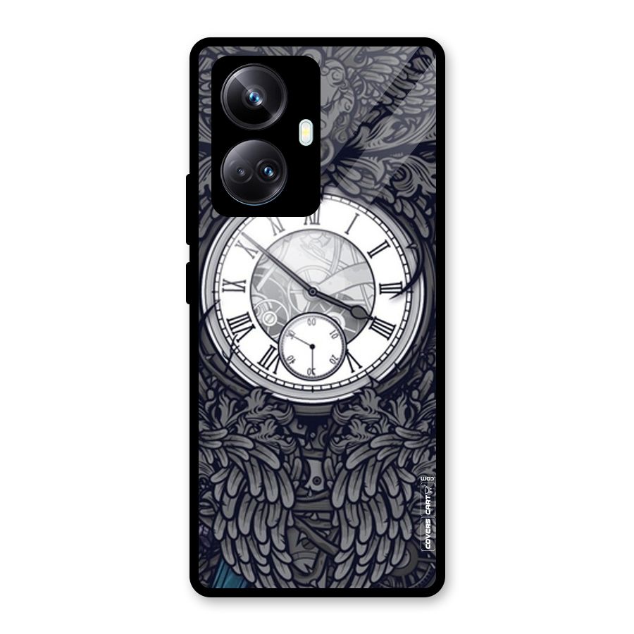 Artsy Wall Clock Glass Back Case for Realme 10 Pro Plus