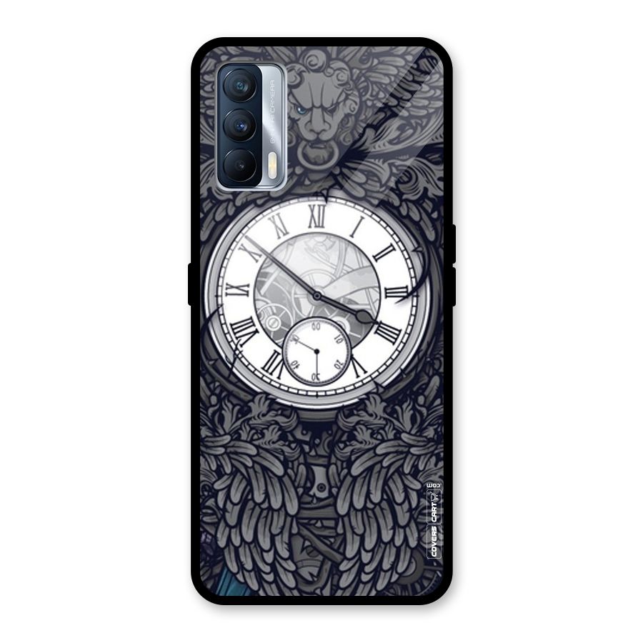 Artsy Wall Clock Glass Back Case for Realme X7