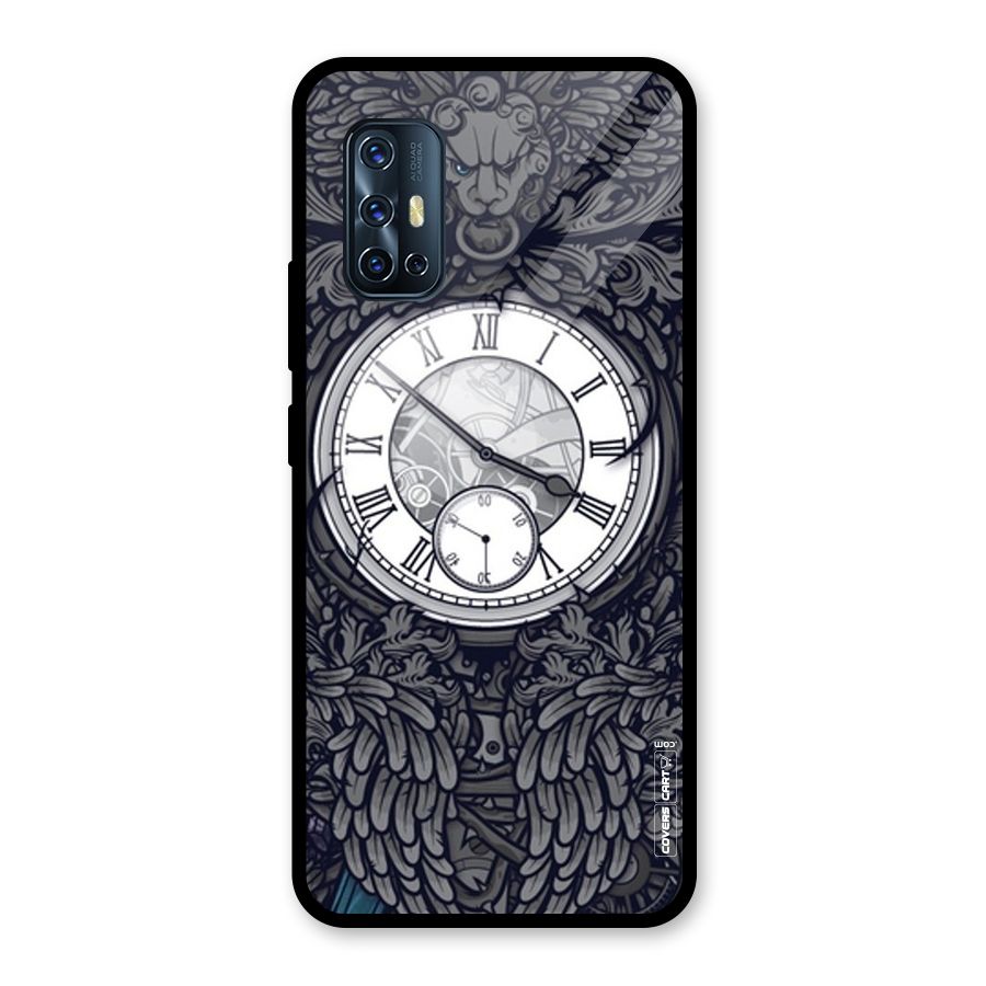 Artsy Wall Clock Glass Back Case for Vivo V17