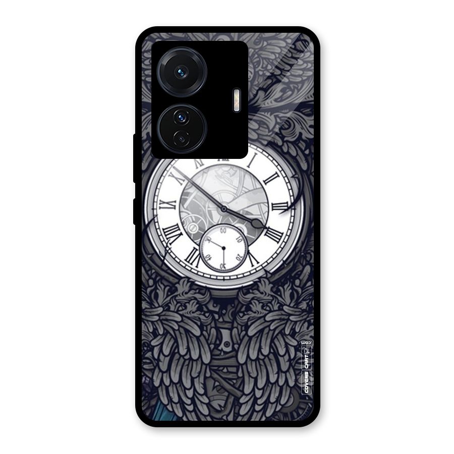 Artsy Wall Clock Glass Back Case for Vivo iQOO Z6 Pro