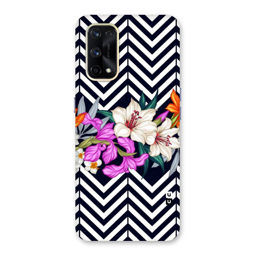 Artsy ZigZag Floral Glass Back Case for Realme X7 Pro