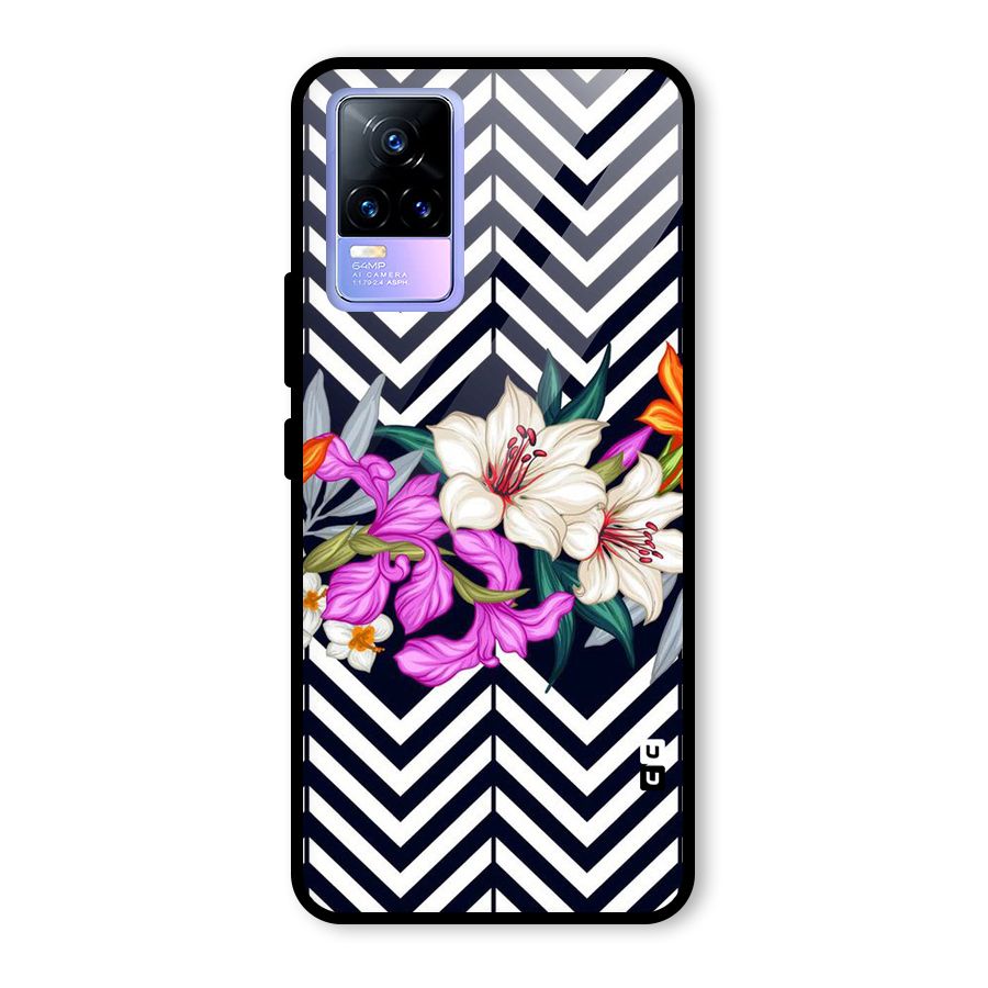 Artsy ZigZag Floral Glass Back Case for Vivo Y73