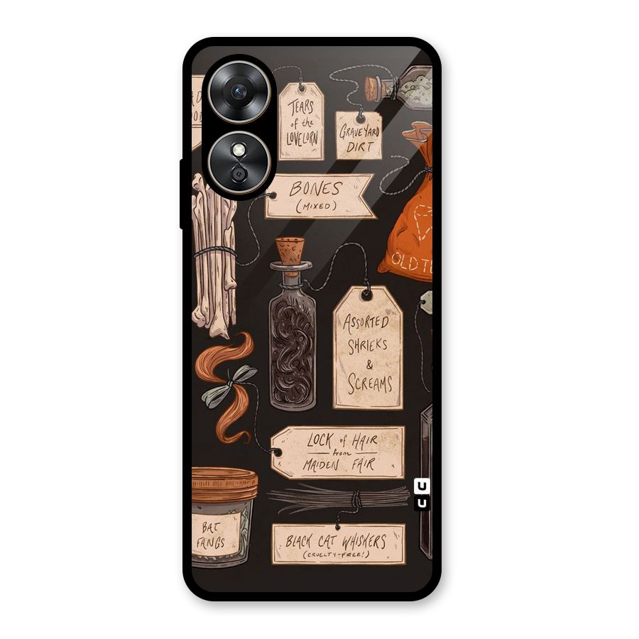 Asorted Shreks Glass Back Case for Oppo A17