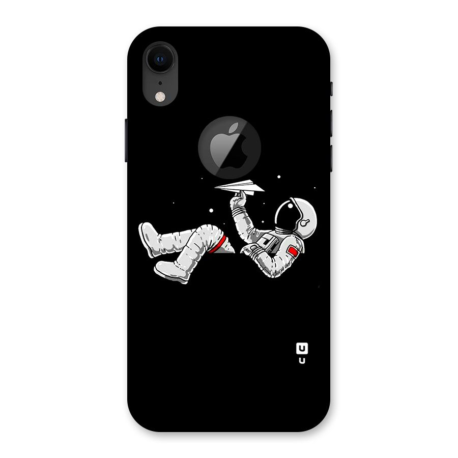 Astronaut Aeroplane Back Case for iPhone XR Logo Cut