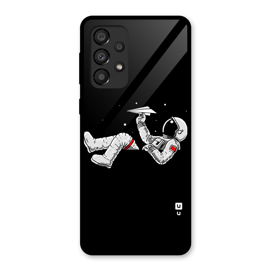 Astronaut Aeroplane Glass Back Case for Galaxy A33 5G