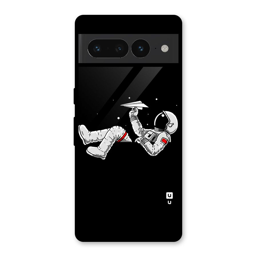 Astronaut Aeroplane Glass Back Case for Google Pixel 7 Pro