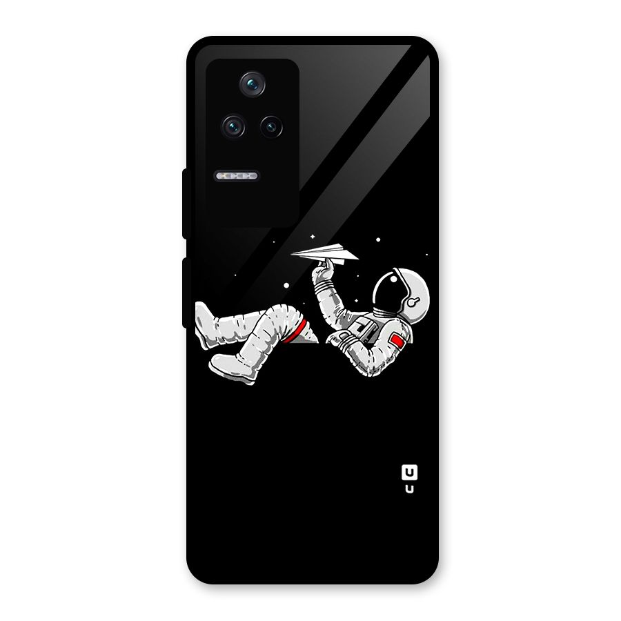 Astronaut Aeroplane Glass Back Case for Poco F4 5G
