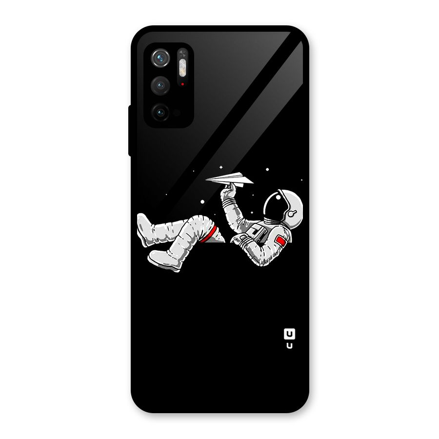 Astronaut Aeroplane Glass Back Case for Poco M3 Pro 5G