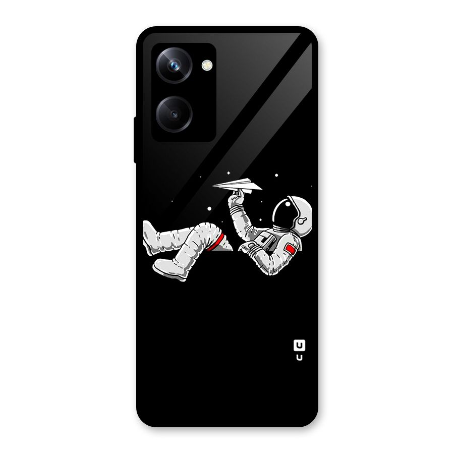 Astronaut Aeroplane Glass Back Case for Realme 10 Pro