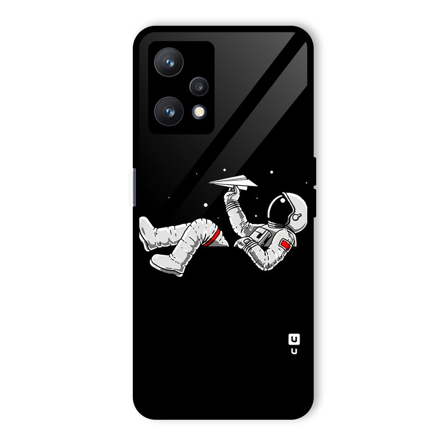 Astronaut Aeroplane Glass Back Case for Realme 9 Pro 5G