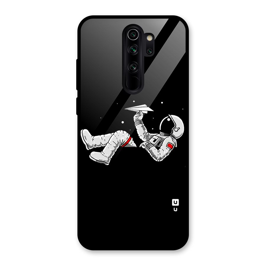 Astronaut Aeroplane Glass Back Case for Redmi Note 8 Pro
