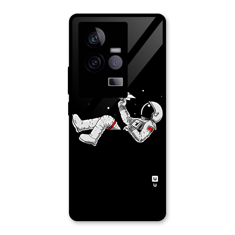 Astronaut Aeroplane Glass Back Case for Vivo iQOO 11 5G