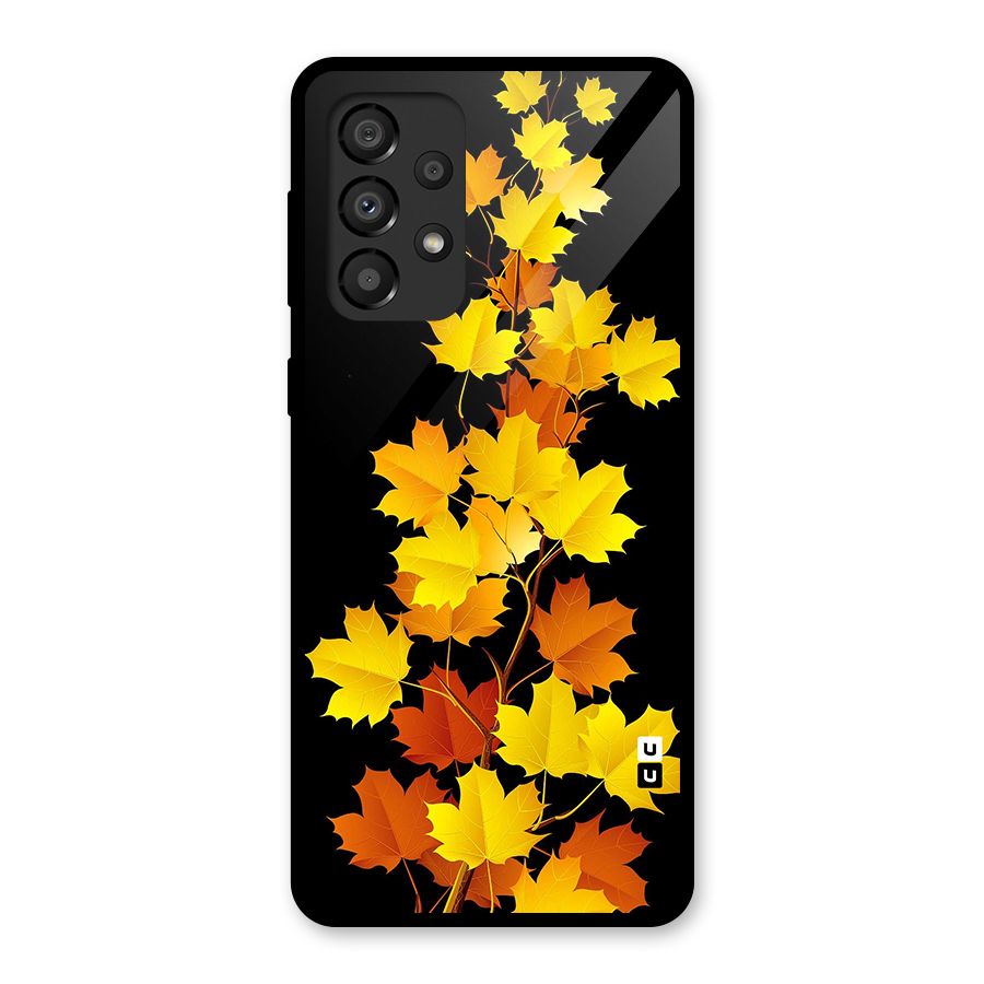 Autumn Forest Leaves Glass Back Case for Galaxy A33 5G