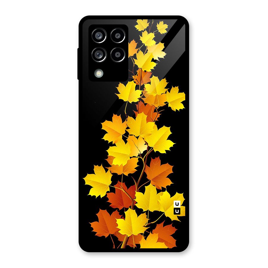 Autumn Forest Leaves Glass Back Case for Galaxy M53 5G