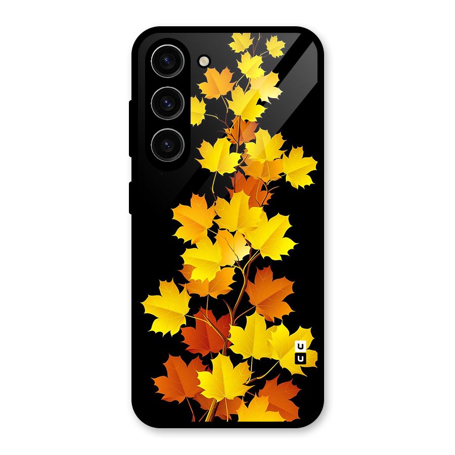 Autumn Forest Leaves Glass Back Case for Galaxy S23