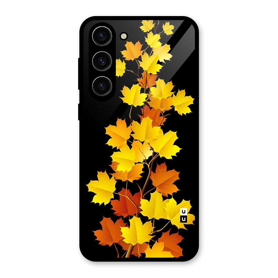 Autumn Forest Leaves Glass Back Case for Galaxy S23 Plus