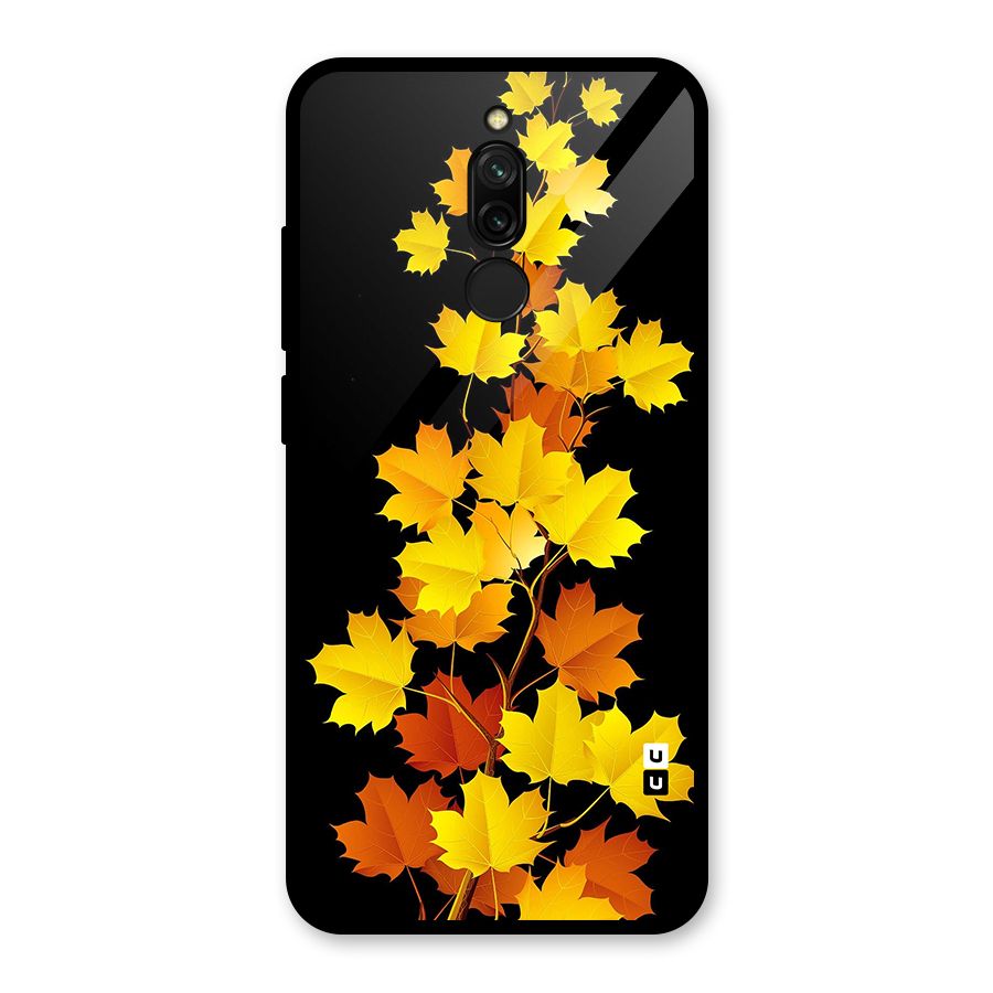 Autumn Forest Leaves Glass Back Case for Redmi 8