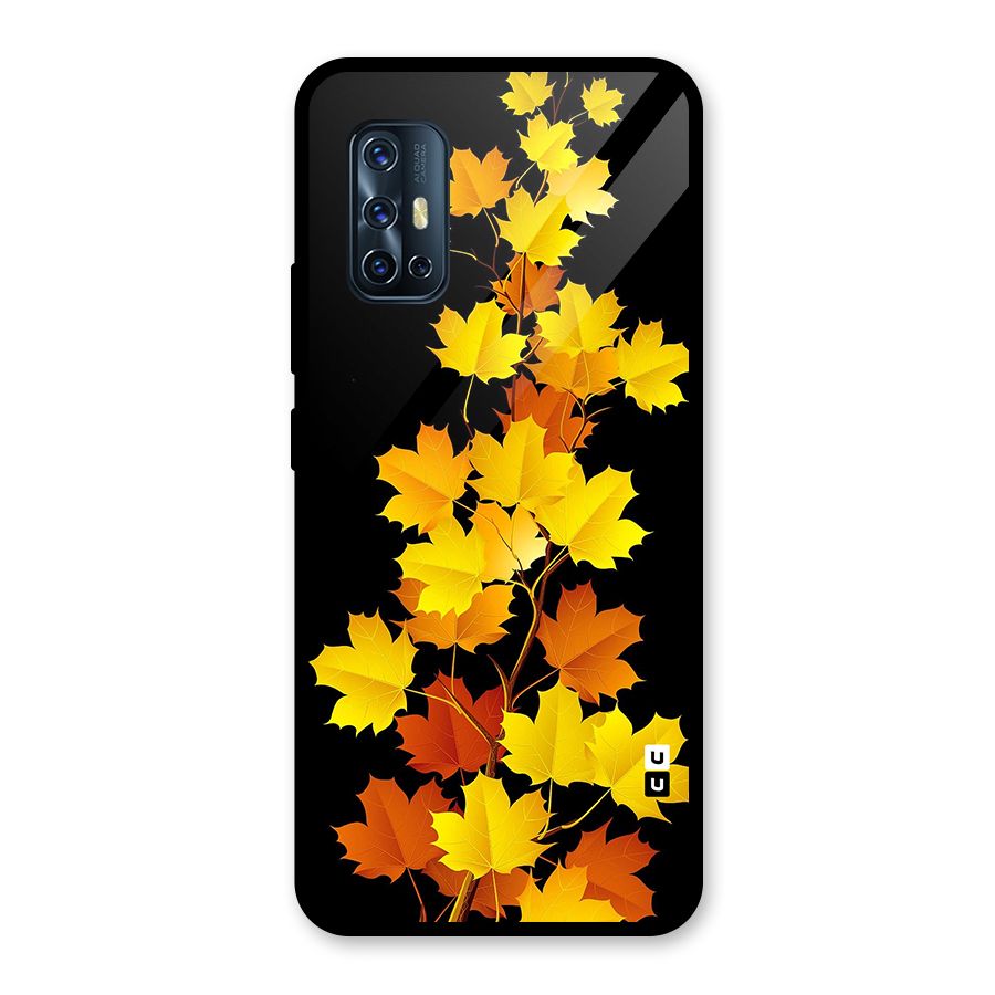 Autumn Forest Leaves Glass Back Case for Vivo V17