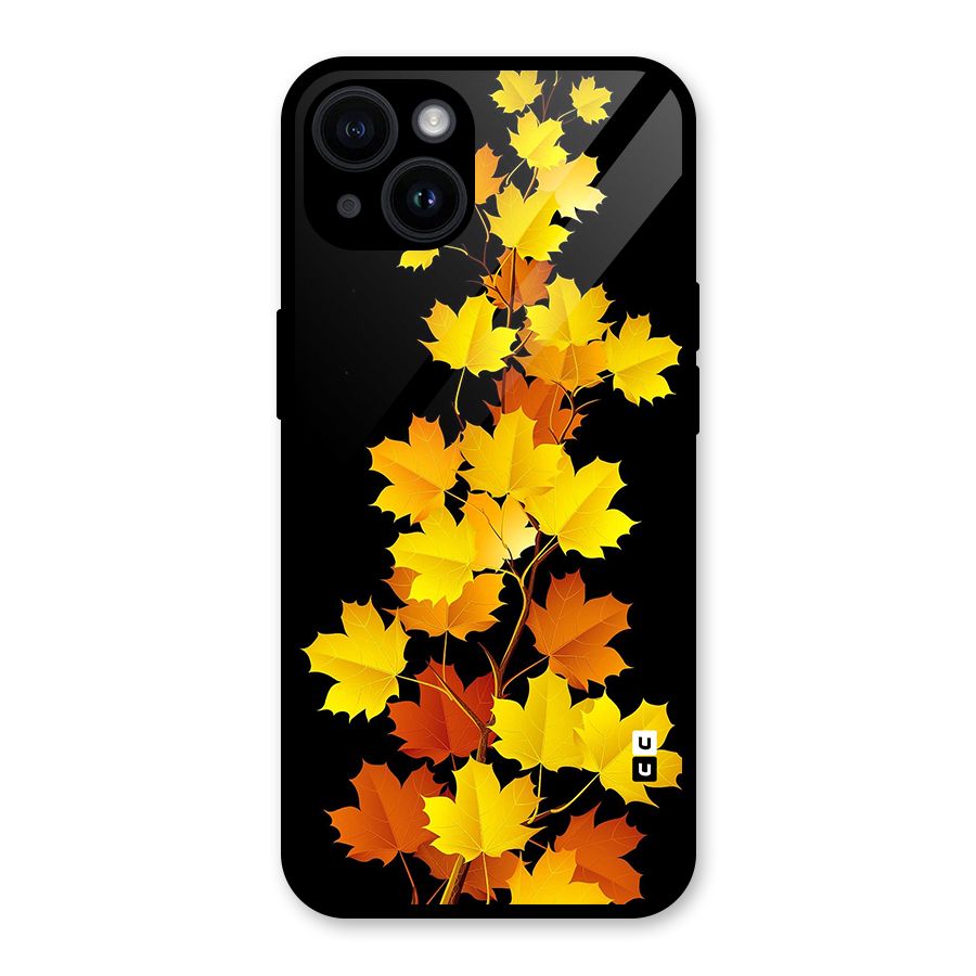 Autumn Forest Leaves Glass Back Case for iPhone 14