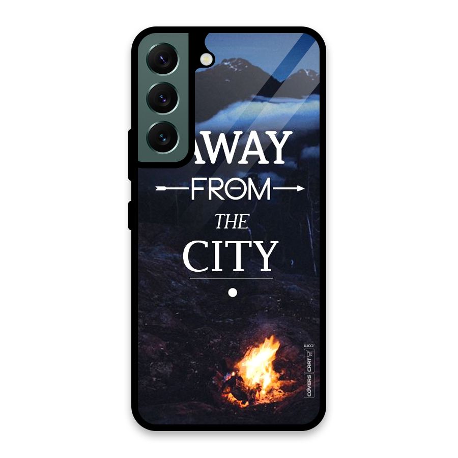 Away From City Glass Back Case for Galaxy S22 5G