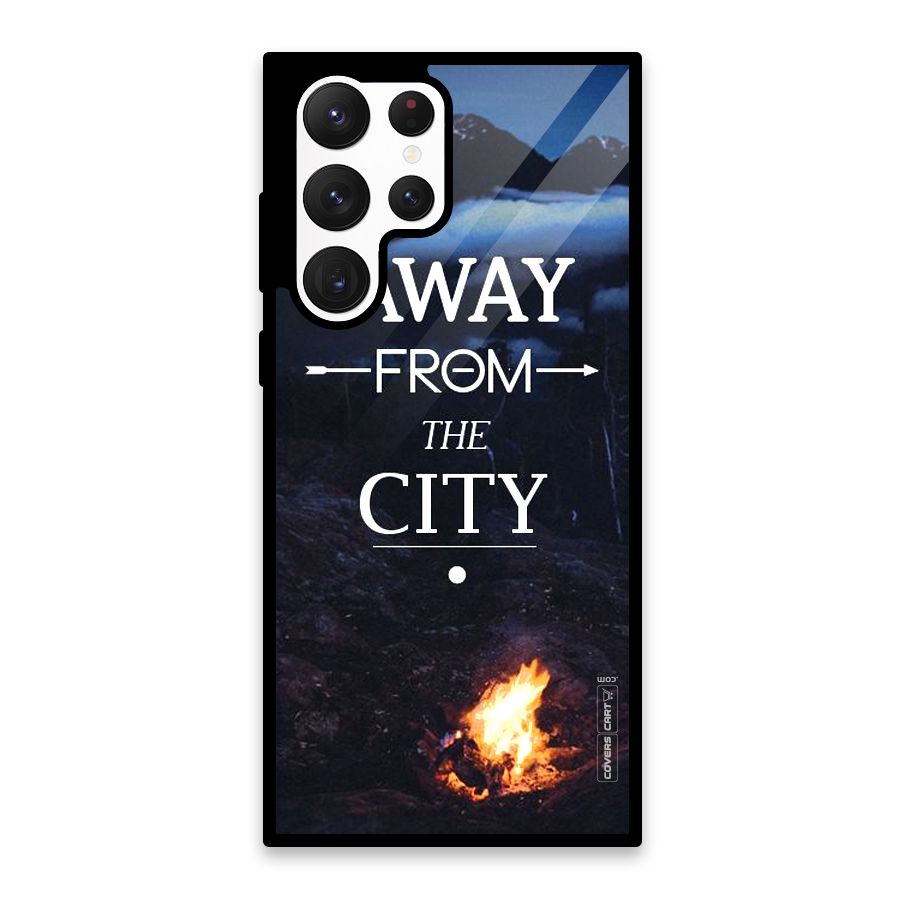 Away From City Glass Back Case for Galaxy S22 Ultra 5G