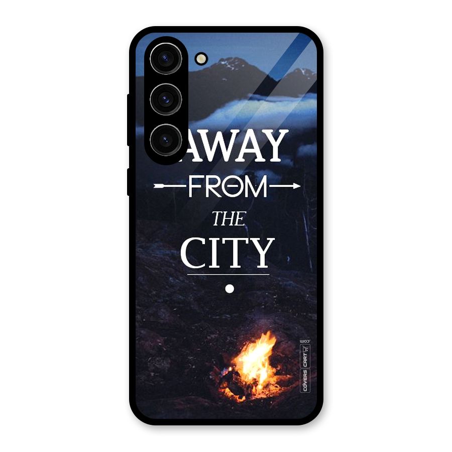 Away From City Glass Back Case for Galaxy S23 Plus