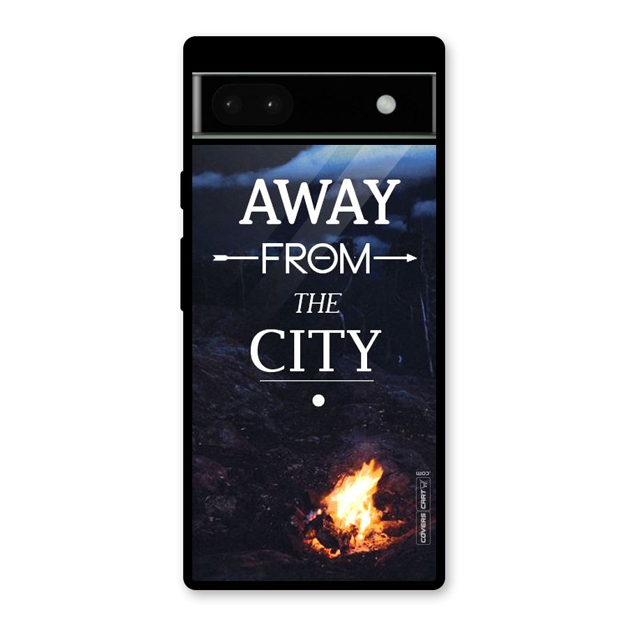 Away From City Glass Back Case for Google Pixel 6a